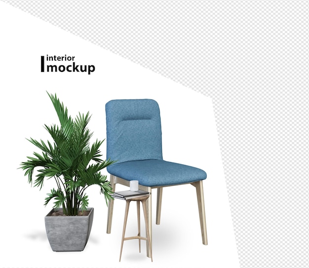 Interieur mockup 3d-rendering