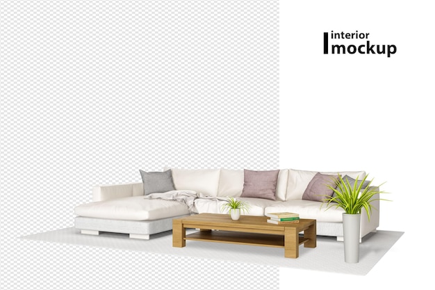 interieur mockup 3D-rendering