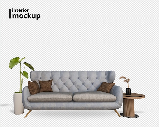 Interieur mockup 3d-rendering