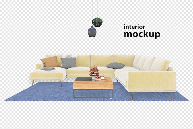 Interieur mockup 3d-rendering