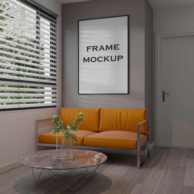 Interieur modern kamerframe mockup