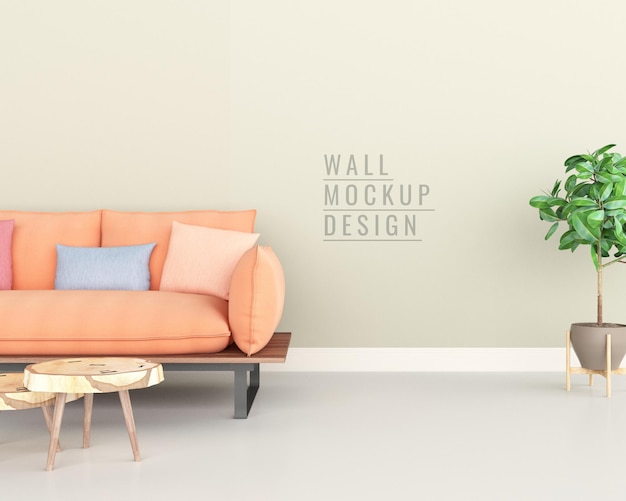 interieur muur mockup ontwerp