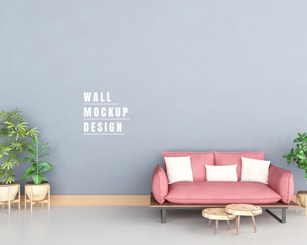 interieur muur mockup ontwerp