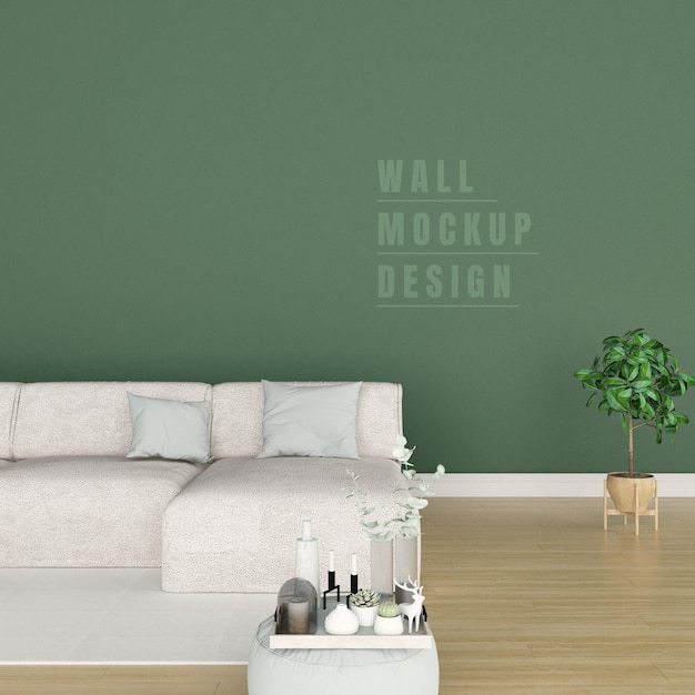 interieur muur mockup ontwerp