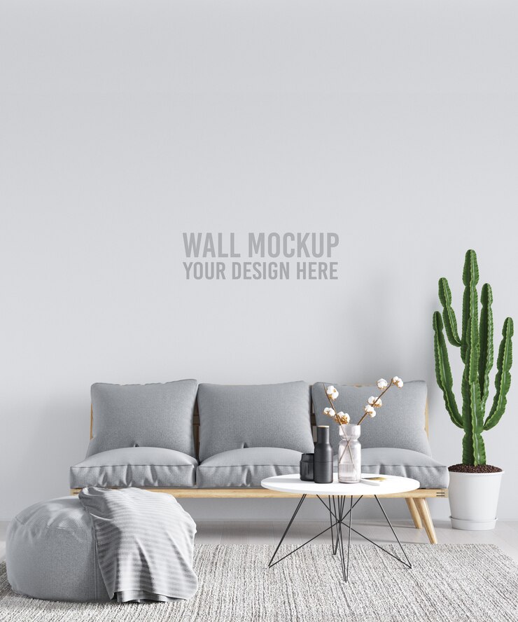 PSD interieur wallpaper mockup