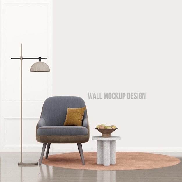 interieur woonkamer mockup met bank