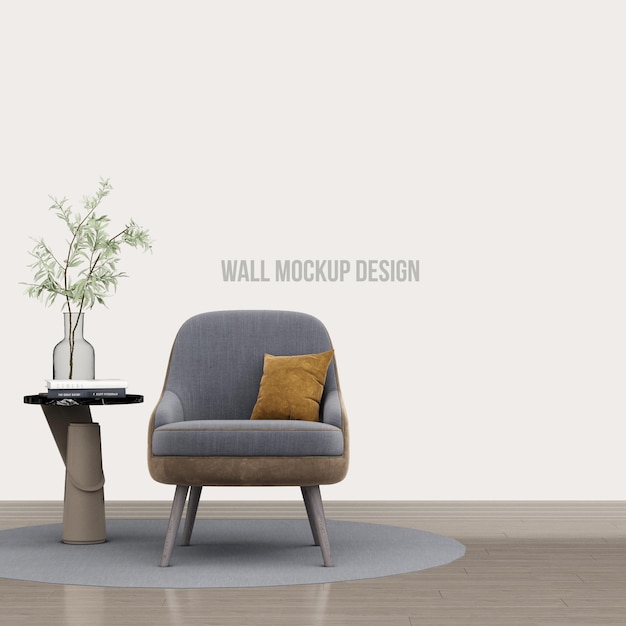 Interieur woonkamer mockup met bank