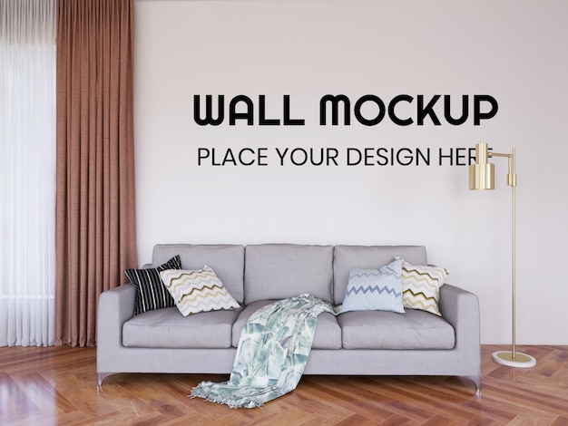 Interieur woonkamer wallpaper mockup