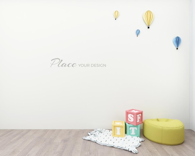 Interior children room and sofa decoration