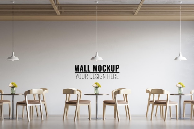 Interior Coffee Shop Wall Mockup