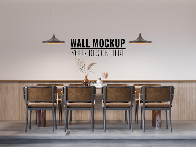 Interior coffee shop wall mockup