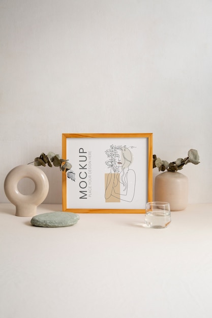 Interior decor elements with frame mock-up