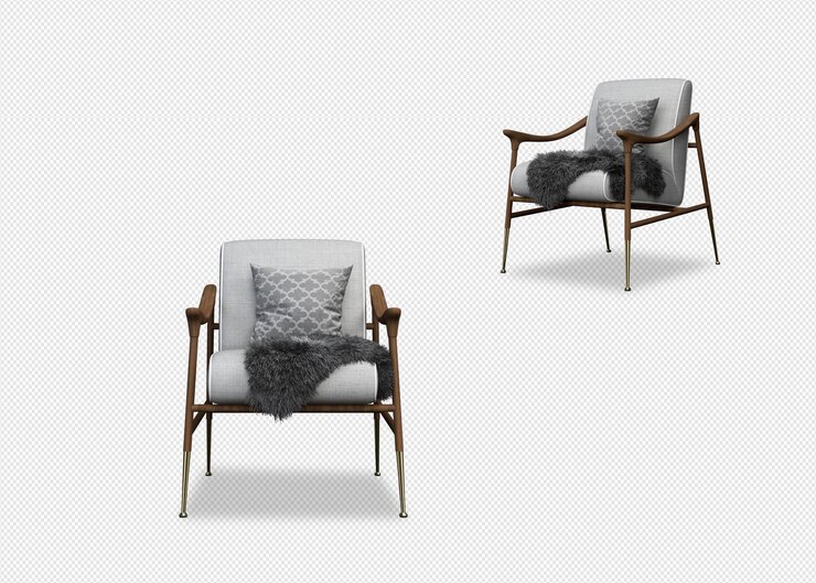 PSD interior decoration set in 3d