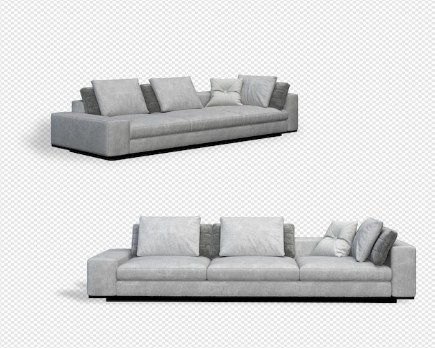 interior decoration set in 3d