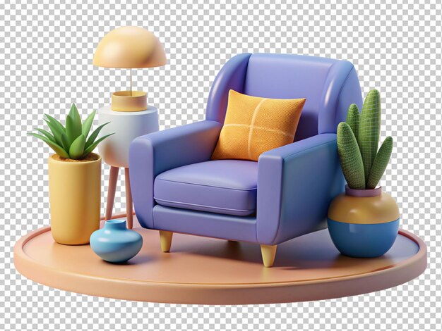 PSD interior decoration set