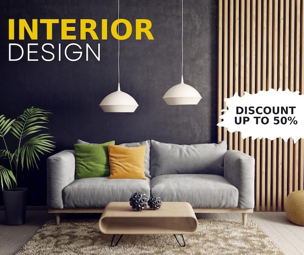 Interior design business promoting flayer