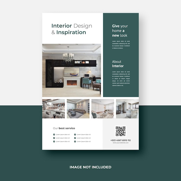 interior design flyer template design a4