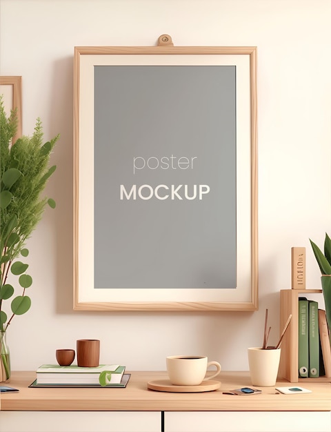 Soggiorno di design d'interni con cornici mockup 19