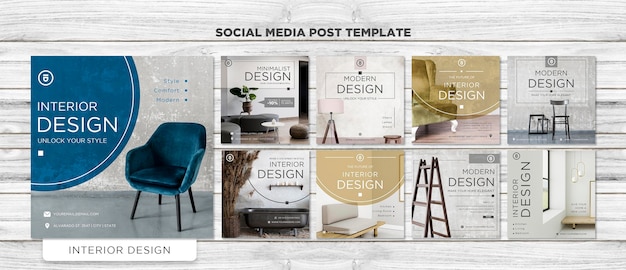 PSD interior design social media post