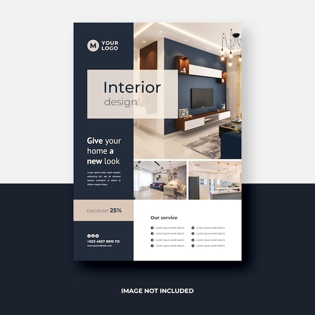 interior flyer template design a4
