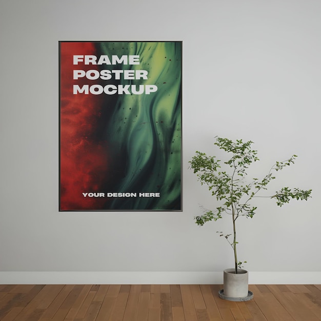 Interior frame poster mockup psd