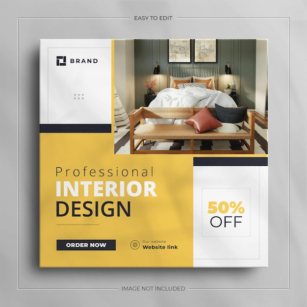 Interior furniture Instagram story and social media post template