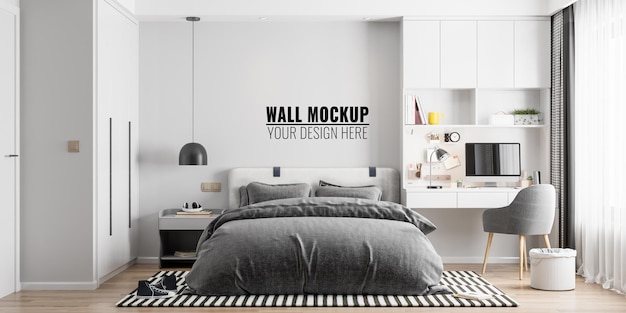 Interior Kids Bedroom wall mockup