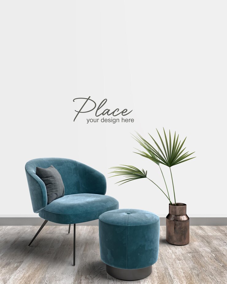 PSD interior living room wall mockup
