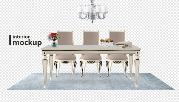 Interior mockup 3d rendering isolated