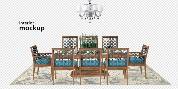 interior mockup rendering isolated