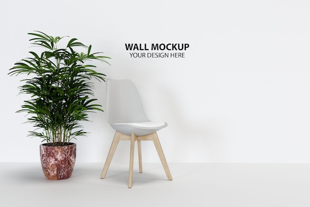 Mockup di parete del soggiorno moderno interno