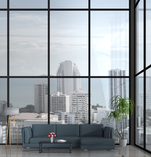 interior modern living room with sofa