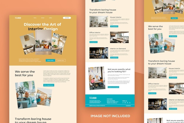 Interior PSD email newsletter template