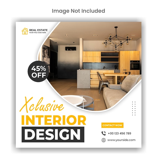 Interior sale social media or instagram post design