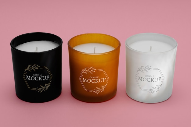PSD interior scented candle mock-up design