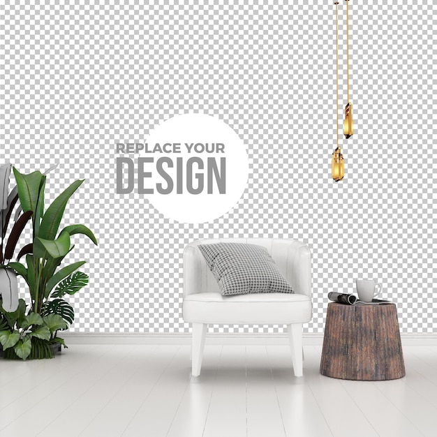 Mockup divano interno e soggiorno moderno