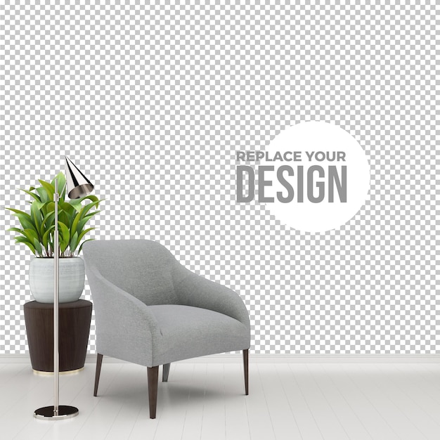 Mockup divano interno e soggiorno moderno