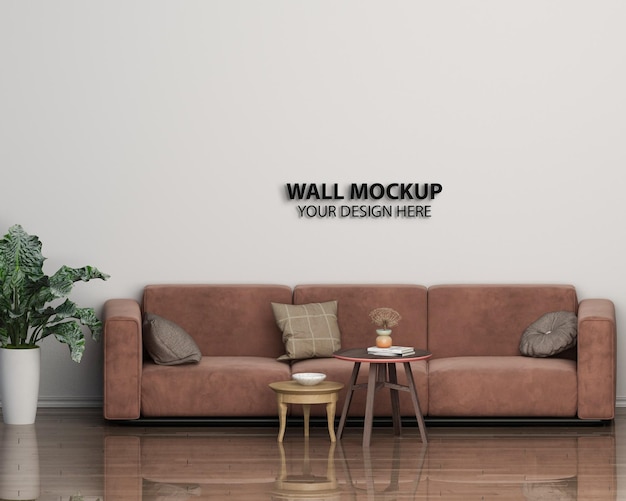 Interior wall mockup