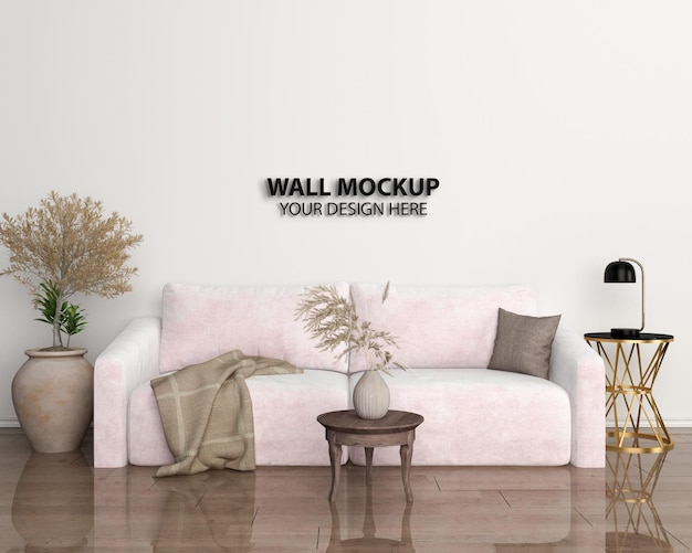 Interior wall mockup