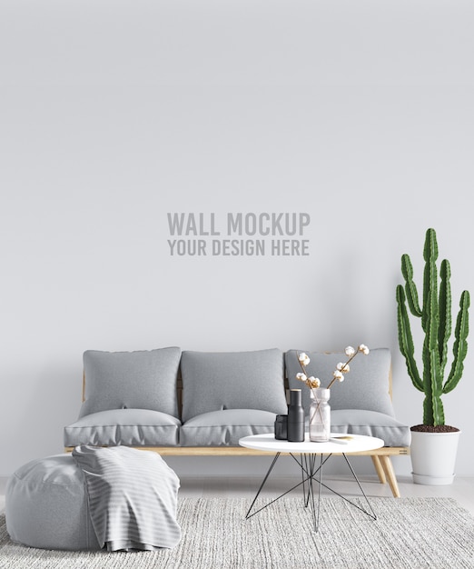 Interior wallpaper mockup