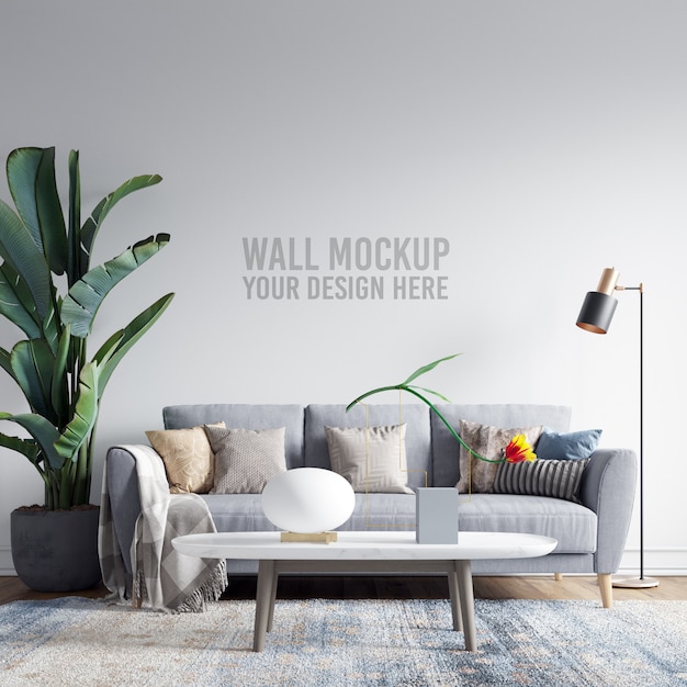 Interior wallpaper mockup