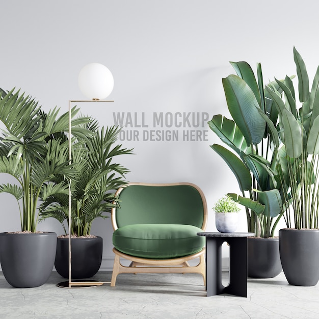 PSD interior wallpaper mockup