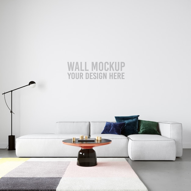 PSD interior wallpaper mockup