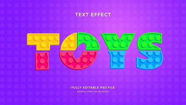 Interlocking toys text effect