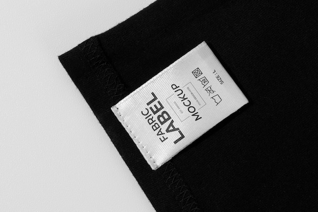 PSD internal label on fabric mockup