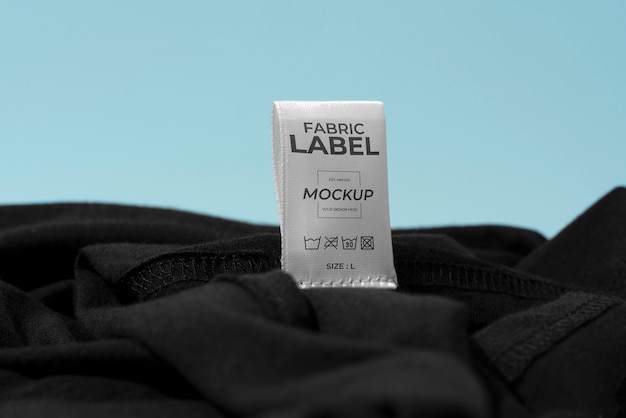 PSD internal label on fabric mockup