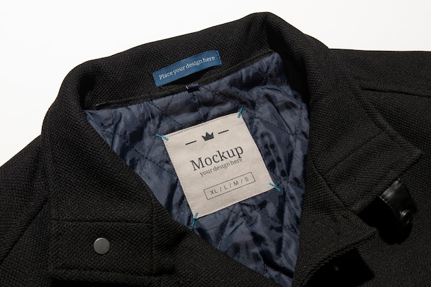 Internal label mockup on fabric