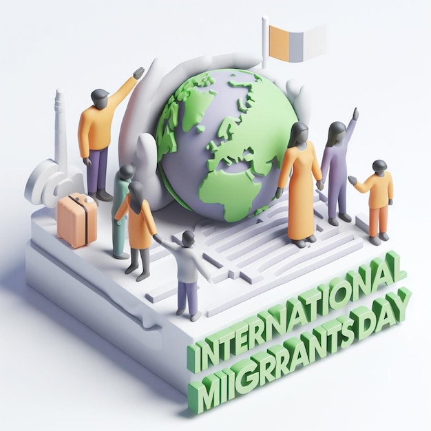 Internationa lmigrants day social media design