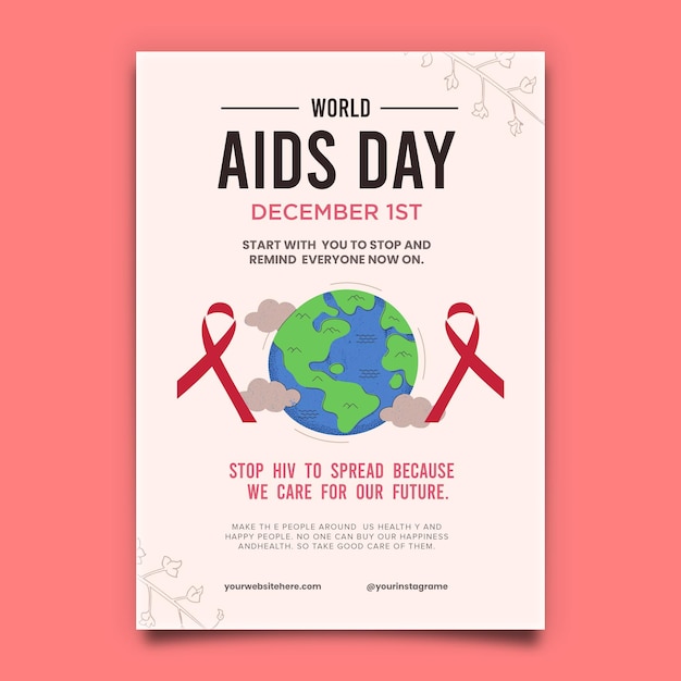 Poster della giornata internazionale contro l'aids