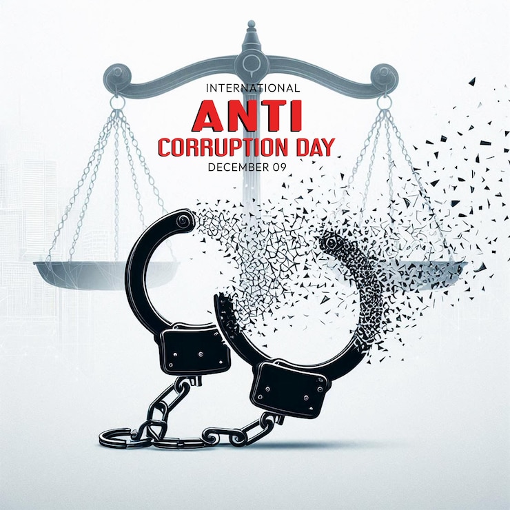 PSD international anti corruption day with justice scale